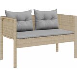  Sjedeća garnitura za vrt 6 kom. Bež i svijetlo siva poliratan 84 x 45 x 35 cm | shoptok.hr