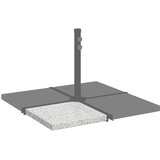 vidaXL Postolje za suncobran granitno 25 kg četvrtasto sivo | shoptok.hr