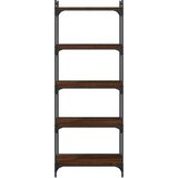  Regal za knjige 5 razina smeđa boja hrasta 60x30x154 cm drveni | Shoptok.si