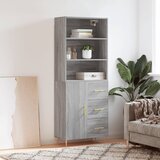 vidaXL Visoka komoda siva sonome 69 5x34x180 cm od konstruiranog drva Cijene