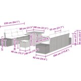  Set vrtnih sofa od 10 dijelova s jastučićima bež poliratana akacija | shoptok.hr