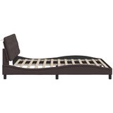 vidaXL Posteljni okvir brez vzmetnice temno rjav 160x200 cm blago | Shoptok.si
