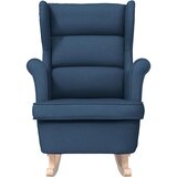  Stolica za ljuljanje 74x90x102 cm od tkanine plava | shoptok.hr