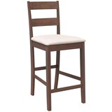 vidaXL Bar stoli z blazinami 2 kosa Brown Solid Wood Rubber | Shoptok.si