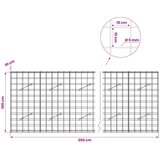  Gabion s žicom debljine 5 mm i mrežom 10x10 cm 350x10x100 cm Slike