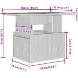  Sjedeća garnitura za vrt 9 kom. Svijetlo siva Poli Ratan Svjetlosiva 287,5 x 122,5 x 85 cm | shoptok.hr