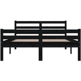  Za krevet od masivnog drva crni 120 x 200 cm | shoptok.hr