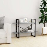 vidaXL ormarić za knjige s 2 razine boja betona 100x30x70 cm iverica | shoptok.hr