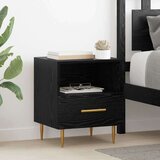  Noćni ormarić 2 pcs Crna 40 x 35 x 47.5 cm Konstruirano drvo Cijene