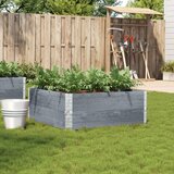 Maison Chic Vrtno korito - Greda - Cvetlični Lonec sivo 100x100 cm trdna borovina, (21789847) | Shoptok.si