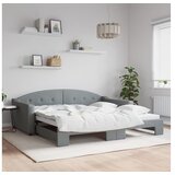 vidaXL Dnevni krevet na razvlačenje svjetlosivi 100x200 cm od tkanine | shoptok.hr