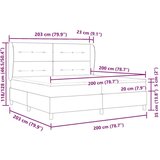 vidaXL Box Spring postelja z vzmetnico Črna 200x200 cm Tkanina, (22051473) | Shoptok.si