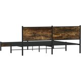 Metalni okvir kreveta bez madraca boja hrasta 193x203 cm | shoptok.hr