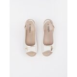 Shelvt White sandals on a low wedge espadrilles | shoptok.hr