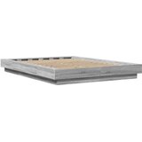 vidaXL Okvir za krevet s LED svjetlima boja hrasta 120 x 190 cm drveni | shoptok.hr