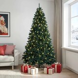  Umjetno božićno drvce s nogom 210 cm 300 LED lampica - Tamnozelena Ø 106 x 210 cm s 300 LED dioda | shoptok.hr