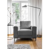 Miuform Siv fotelj iz rebrastega žameta Lofty Lilly – | Shoptok.si