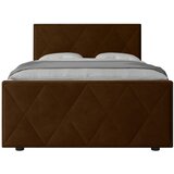 MID.YOU POSTELJA BOXSPRING 140 cm x 200 cm , les, kovina, umetna masa, tekstil rjava | Shoptok.si