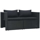 Poli 6-dijelna vrtna garnitura od poliratana s jastucima crna | shoptok.hr
