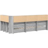  Krevet s policama s uzglavljem Sivi hrast sonoma 100 x 200 cm | shoptok.hr