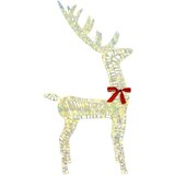 vidaXL 3D jelen Toplo bela 128 cm PET | Shoptok.si