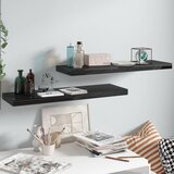  Plutajuće zidne police 2 kom sjajne crne 80 x 23,5 x 3,8 cm MDF | shoptok.hr
