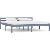  Posteljni okvir siv iz trdne borovine 160x200 cm | Shoptok.si