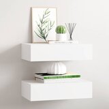  Zidne police s ladicom 2 kom bijele 40 x 23,5 x 10 cm MDF | Eponuda.ba