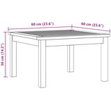  Kava Stol Svijetla akacija 60 x 60 x 36 cm Čvrsto drvo akacije | shoptok.hr