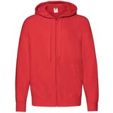 Fruit Of The Loom Czerwona bluza męska z kapturem Lightweight Zip Thru Hooded Sweat | Shoptok.si