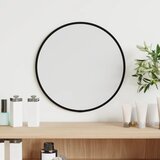 vidaXL Zidno ogledalo crno Ø 30 cm okruglo | shoptok.hr