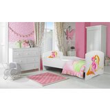 ADRK Otroka postelja PEPE GIRL WITH WINGS z ograjico 140X70 cm - BELA | Shoptok.si
