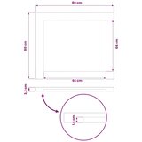  Pravokutni stolni vrh 80 x 80 x 3 2 cm Četvrtasti - Prirodna 80 x 80 x 3 2 cm Pravokutno | shoptok.hr