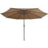  Vrtni suncobran s metalnim stupom 390 cm smeđesivi | shoptok.hr