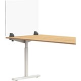 SMIT VISUAL Namizna predelna stena za enojno delovno mesto, akrilno steklo in polistirol, prozorna izvedba, širina 750 mm | Shoptok.si