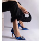 Gemre Blue Heels Adorned with Zirconia Coluga | Shoptok.si
