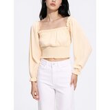 Reserved Bluza s naborima - svjetložuto | shoptok.hr