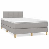Maison Chic Box spring postelja - Vzmetna postelja z vzmetnico svetlo siva 120x200 cm blago SL6551, (21901544) | Shoptok.si