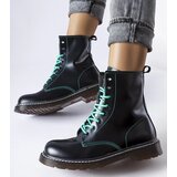 Gemre Black boots with decorative green stitching Rocco | shoptok.hr