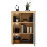 Mömax Visoka Komoda Canberra, Hrast, Svetlo Siva | Shoptok.si