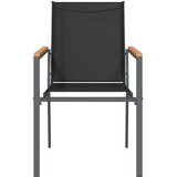  Vrtne stolice 4 kom crne 55 x 61,5 x 90 cm tekstilen i čelik | shoptok.hr