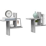 vidaXL Zidne police 2 kom boja hrasta 38x12x38 cm konstruirano drvo | shoptok.hr