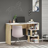 Hanah home radni sto dardanos - white, sapphire oak whitesapphire oak study desk cene