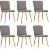  Jedilni stoli 6 kosov taupe blago, (21828372) | Shoptok.si