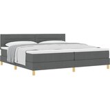 Krevet s opruga kutije Tamno siva 200 x 200 cm tkanina | Eponuda.ba