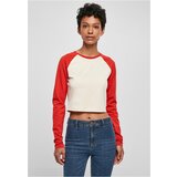 UC Curvy Ladies Organic Cropped Retro Baseball Longsleeve Whitesand/Hugered | shoptok.hr