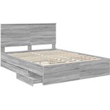  Konstrukcija postelje s predalom Siva Sonoma 150 x 200 cm, (5000121628) | Shoptok.si