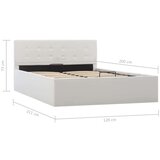  Hidraulični okvir za krevet od umjetne kože bijeli 120 x 200 cm | shoptok.hr