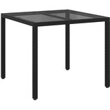  Stol za vrt Crna 90 x 90 x 75 cm poliratan | shoptok.hr