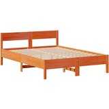 vidaXL Krevet s regalom za knjige bez madraca 160x200 cm od borovine | shoptok.hr